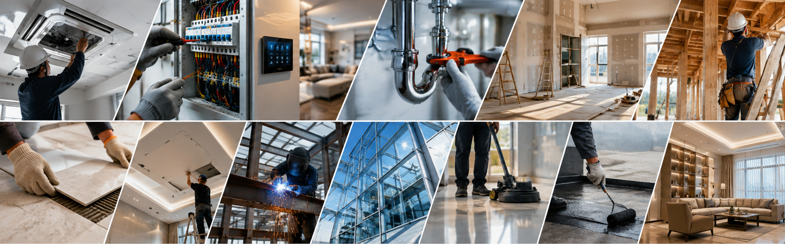 Telal Al Qema Building Contracting team on a renovation project site in Dubai